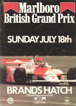 1982 British GP Programme