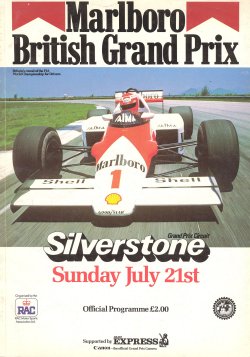Memorabilia 1985 British GP Programme
