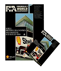 Memorabilia 1989 British Grand Prix Programme- with Race Card