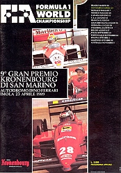 Memorabilia 1989 San Marino Grand Prix Programme