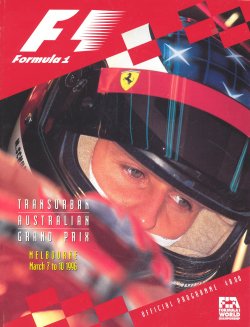 1996 Australian GP Race Programme
