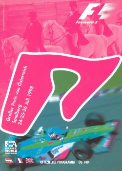 Memorabilia 1998 Austrian GP Race Programme
