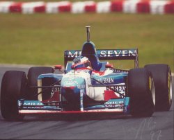 Memorabilia Jean Alesi Signed Benetton 1997 Photo