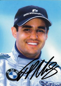 Juan Pablo Montoya Signed BMW Postcard