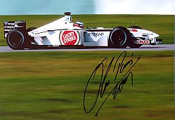 Olivier Panis Signed BAR Photo Measures 31cm x 25cm (12 1/2 `` x 10``)