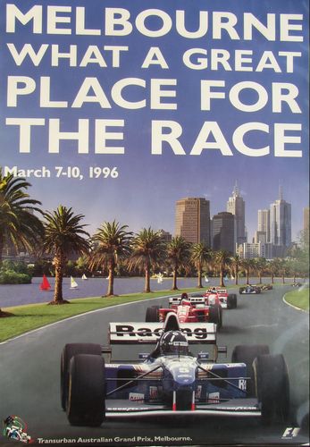 Memorabilia Posters Australian GP 1996 Great Place for a Race Poster
