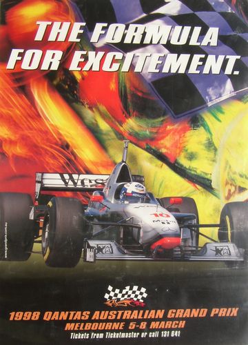 Australian GP 1998 ``For The Excitement`` Poster