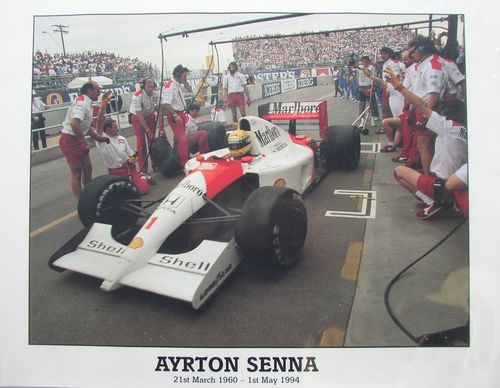 Memorabilia Posters Ayrton Senna 1991 Pitstop Poster