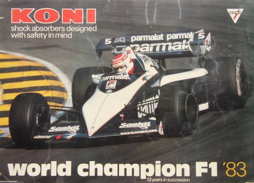 Memorabilia Posters Koni Piquet World Champion 1983 Poster