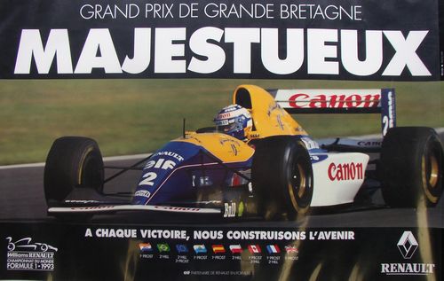 Memorabilia Posters Prost 1993 ``Majestueux`` (Laminated) Poster