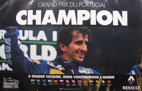 Memorabilia Posters Prost 1993 ``World Champion `` (Laminated) Poster