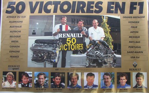 Memorabilia Posters Renault ``50 Wins`` Poster