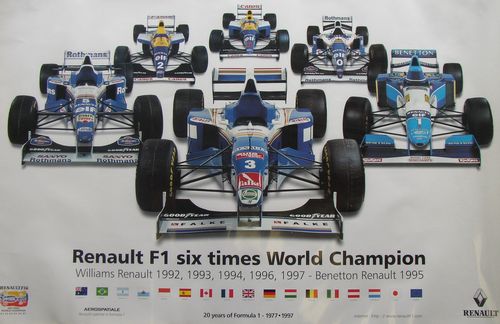 Renault ``6 Times World Champions`` Poster