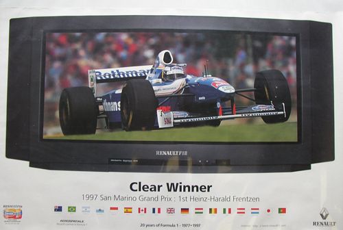 Memorabilia Posters Renault ``Clear Winner`` Frentzen Poster