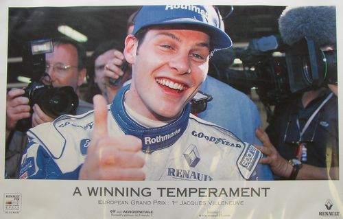 Memorabilia Posters Renault ``Winning Temperament`` Villeneuve Poster