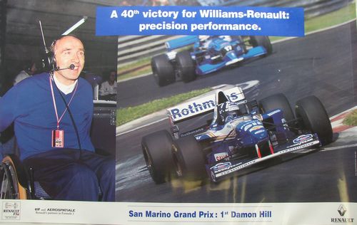 Memorabilia Posters Williams ``40th Win`` 1995 Hill (Laminated) Poster