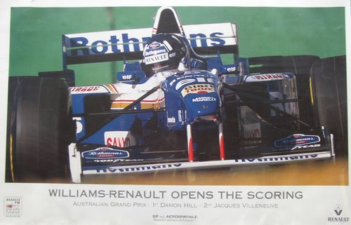Memorabilia Posters Williams Renault ``Opens The Scoring`` Hill Poster
