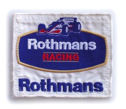 Small Rothmans Overalls Patch Measures 12cm X 10cm (5`` X 4`` )