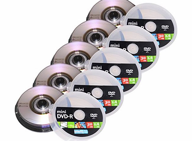 Memorex 50 8cm Mini Blank DVD-R Discs with Duralayer Technology Disc for scratch resistance (Media Code RITEK GO4 RITEKGO4) Ideal for Mini DVD Camcorders and Backups