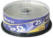 Memorex CD-R 52x 700MB Professional - Cakebox - 25 Pack