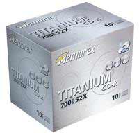 Memorex CD-R 52x 700MB Titanium - In Full Size Jewel Cases - 10 Pack