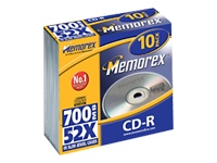Memorex CD-R Media 52x 80Min 700Mb 10 pack