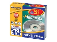 Memorex CD-RW Media 4x 210MB 5 pack