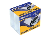 Memorex Clear double Jewel CD Case 10 pack
