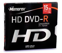 memorex HD DVD-R SL 15GB Slim Jewel Case