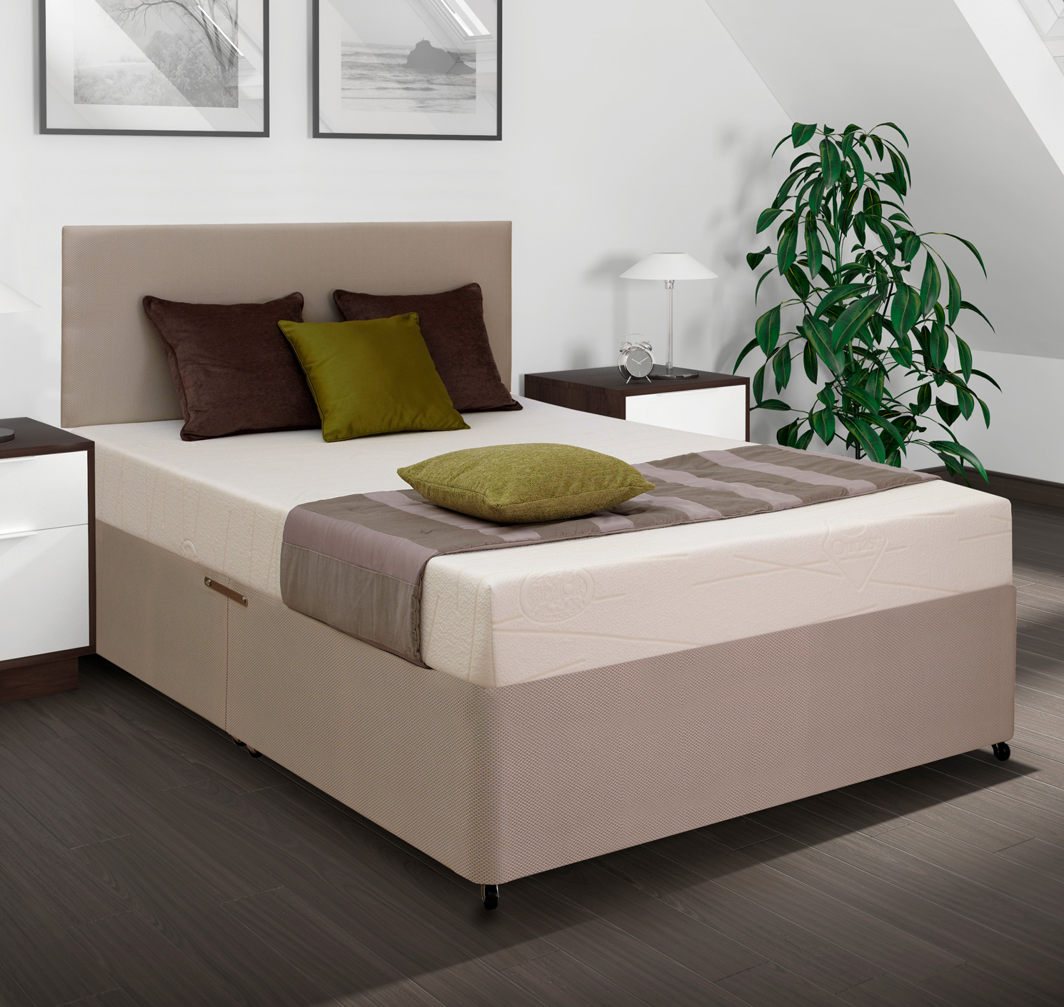 Memory Foam Warehouse Odessa Double Fabric Divan