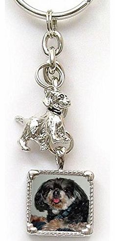 Memory Maker Dog Photo Keyring with miniature picture frame for your own personalised pictures