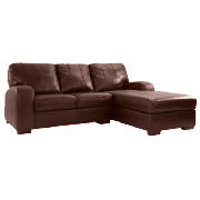 leather chaise sofa, espresso