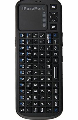Mini 2.4G USB Wireless Keyboard Touchpad Mouse Sided Handheld Multimedia Keys for PC Andriod TV Box Media Mini TV PC Stick HTPC Laptop Xbox 360 KP-810-19R Black