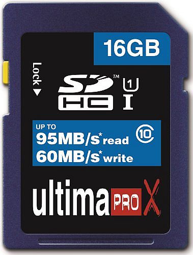  16GB Class 10 Ultima Pro X 95MB/s Read - 60MB/s Write SDHC Memory Card for RoadHawk, Astak or Super Legend HD Car Video Recorder Cameras