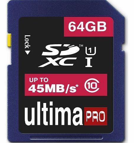 MEMZI  64GB Class 10 45MB/s Ultima Pro SDXC Memory Card for Nikon Digital Cameras