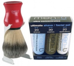 MEN-U PREMIER SHAVING BRUSH and STAND - RED