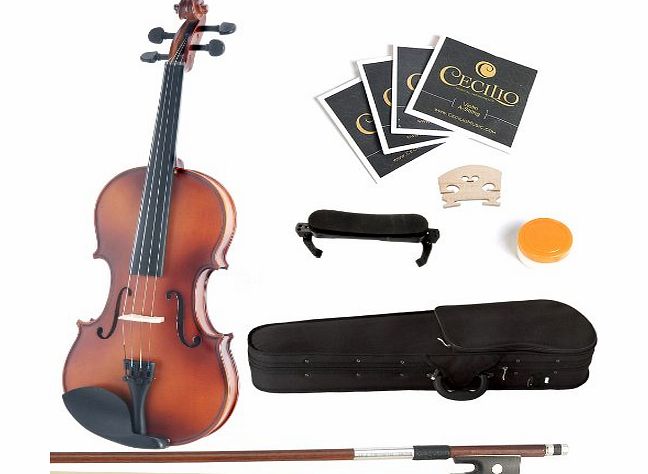 Mendini 4/4MV300 SR Size 4/4 Acoustic Violin - Satin