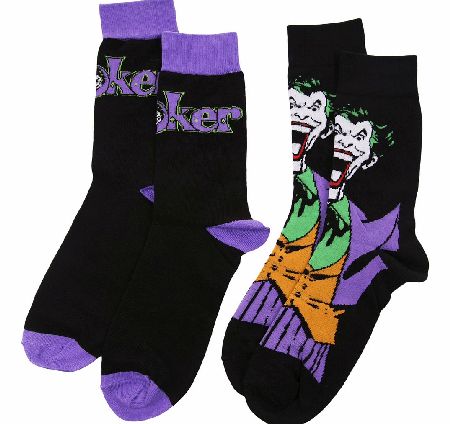 Mens 2pk DC Comics The Joker Socks