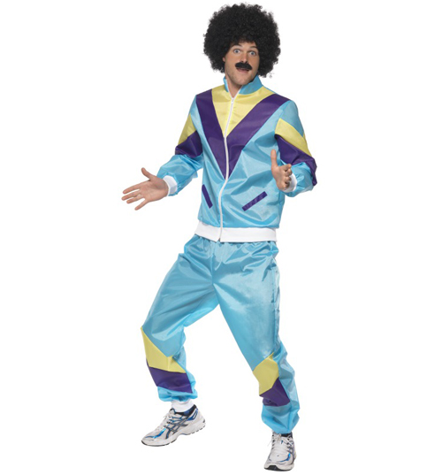 Mens 80s Shell Suit Fancy Dress Costume