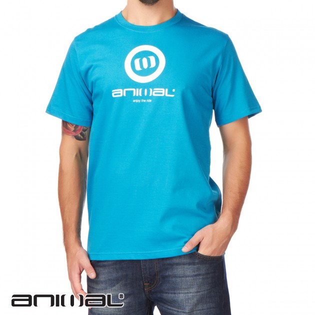 Mens Animal Heinzel T-Shirt - Blue Jewel