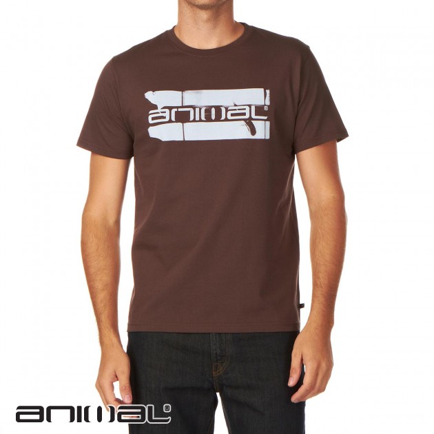 Mens Animal Hoffman T-Shirt - Chestnut