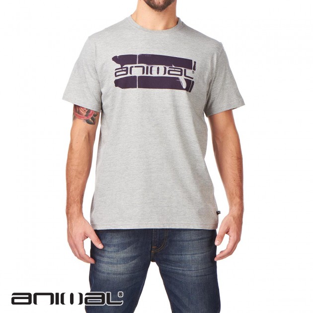 Animal Hoffman T-Shirt - Grey Marl