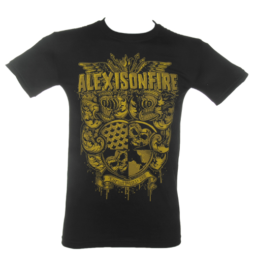 Mens Black Alexisonfire Crest T-Shirt