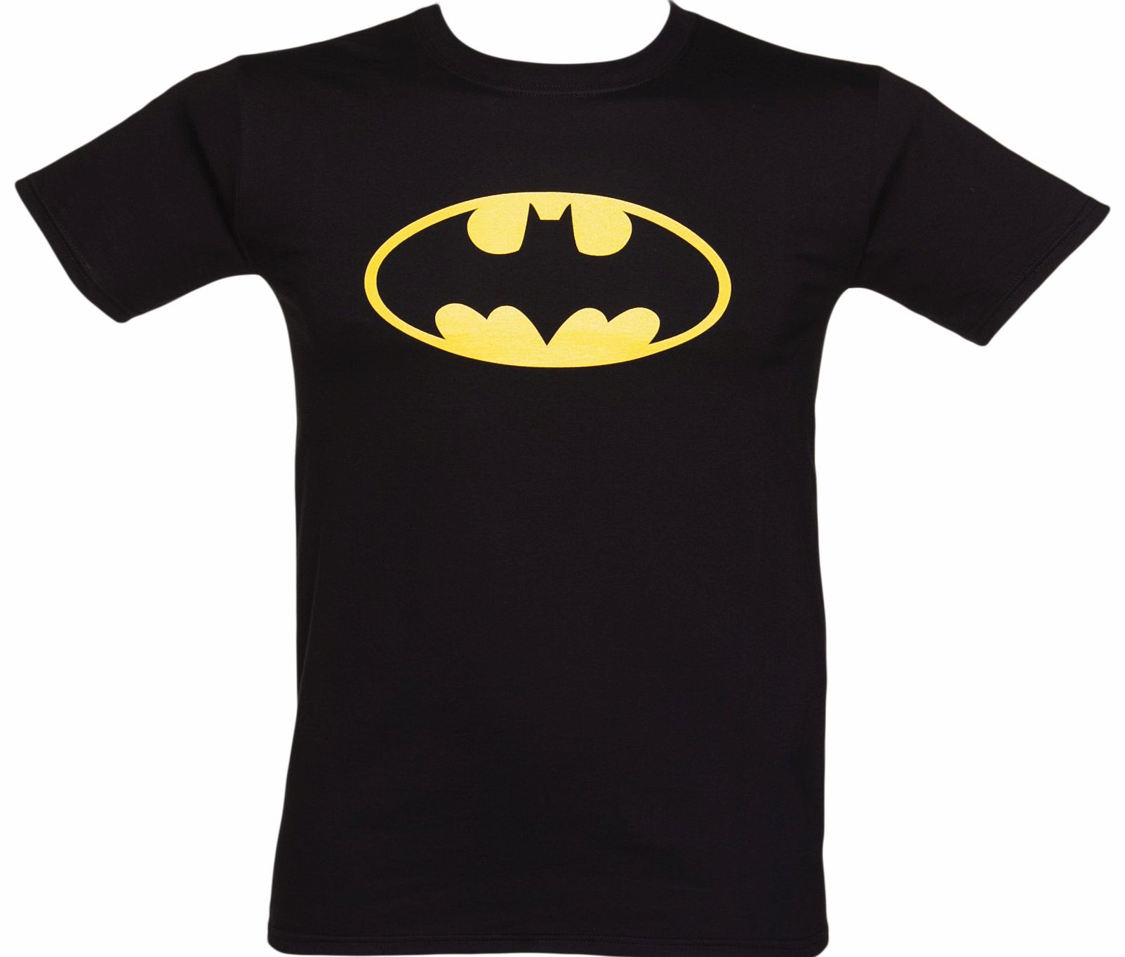 Mens Black Batman Logo DC Comics T-Shirt
