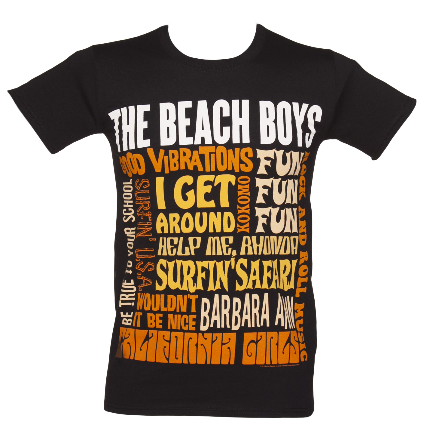 Mens Black Beach Boys Best Of SS T-Shirt