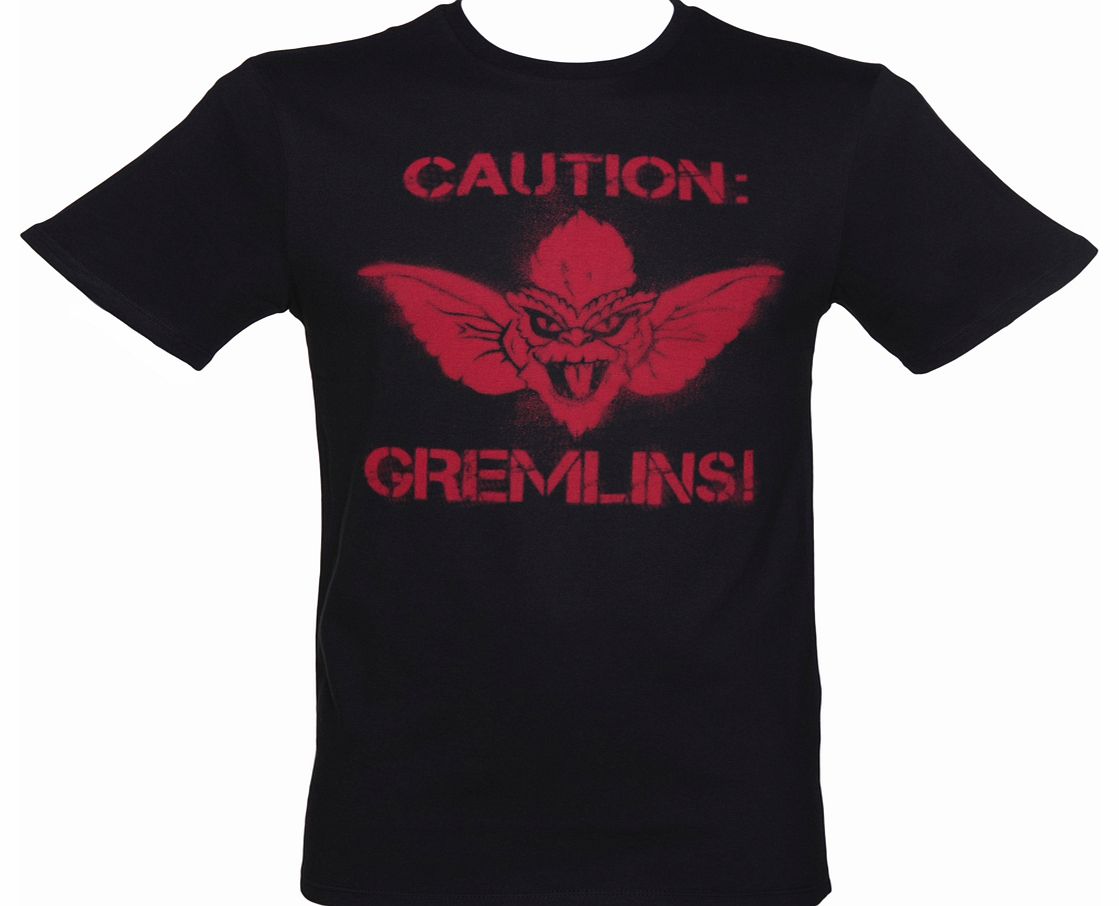 Black Caution Gremlins T-Shirt