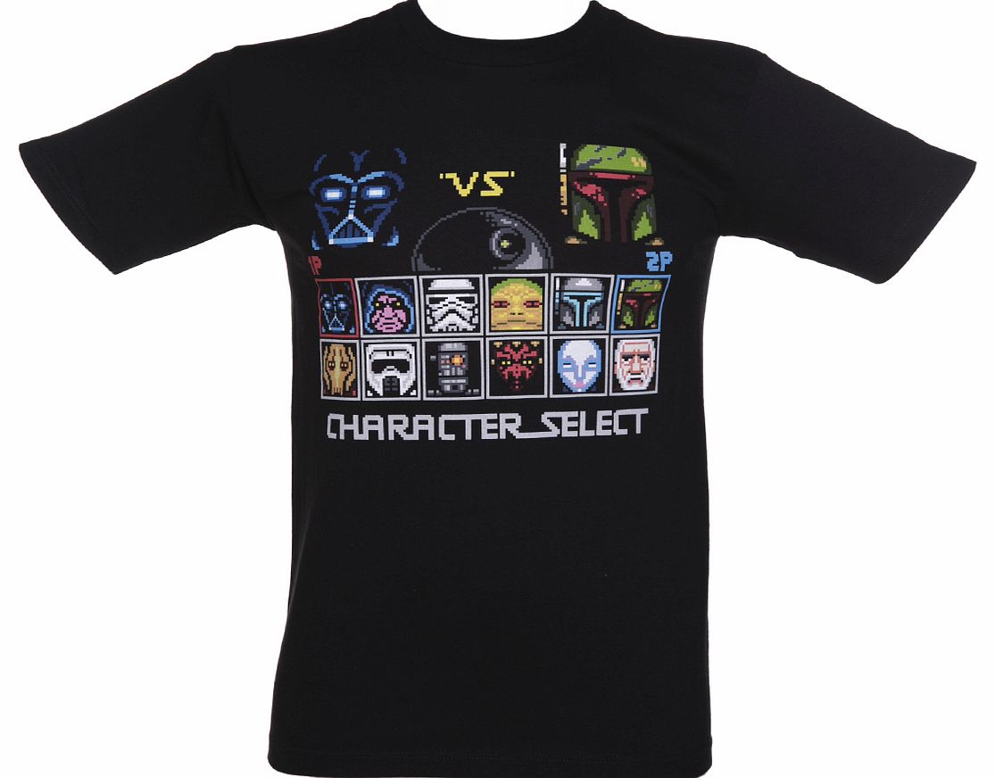 Mens Black Character Select Star Wars T-Shirt