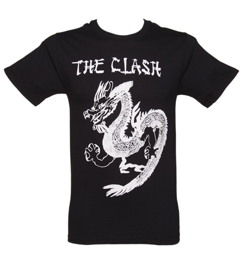 Mens Black Clash Dragon T-Shirt