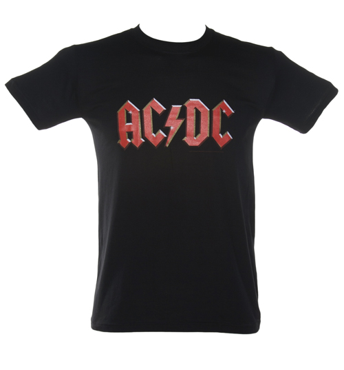 Mens Black Classic Logo T-Shirt AC/DC