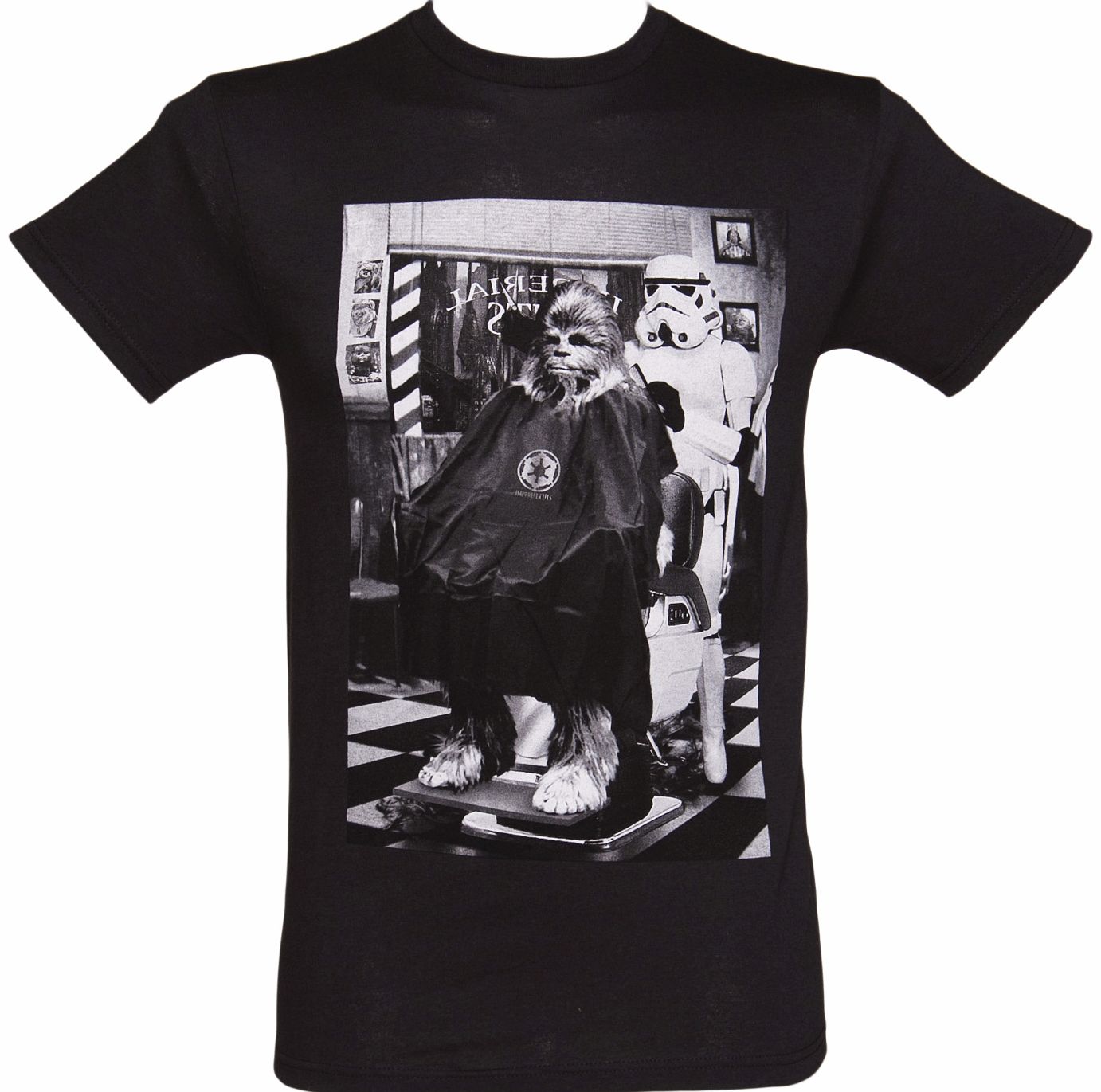 Mens Black Darth Vader Barbers Shop Star Wars